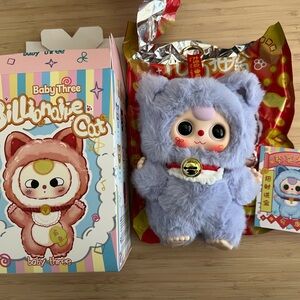 Baby three billionaire cat adorable health pendant Keychain BB3